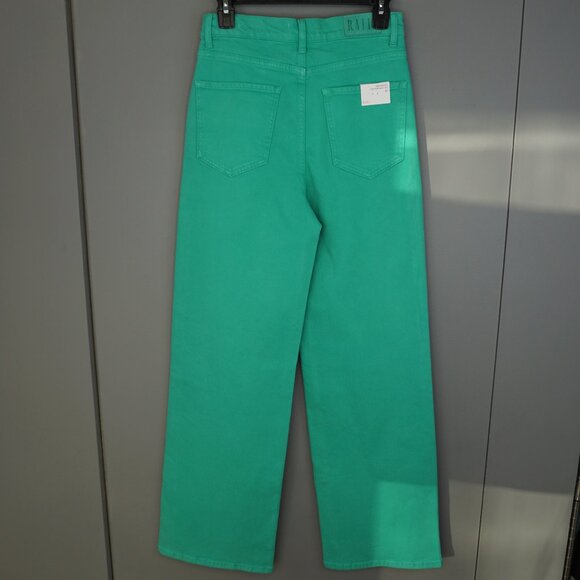 Rails The Getty High Rise Wide Leg Jeans in Emerald Green Size 27 NWT - Picture 10 of 16